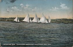 The sailing race Chautauqua Instititution Postcard