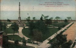 Woodland Park, Tomb and Monument of Stephen Douglas, Cottage Grove Ave., and 35th St. Postcard