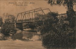 St. Louis Bridge, Sangamon River Decatur, IL Postcard Postcard Postcard