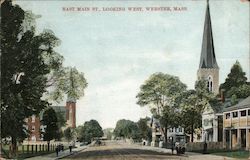 East Main St., Looking West Postcard