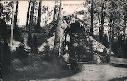 The Grotto of Our Lade of Lourdes Utica, New York Postcard