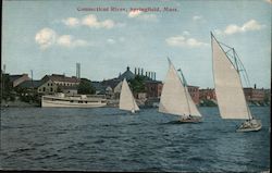 Connecticut River Springfield, MA Postcard Postcard Postcard