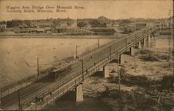 Higgins Ave. Bridge over Missoula River, looking South Postcard