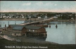 Turkeys Bridge from Eastern Promenade Portland, ME Postcard Postcard Postcard