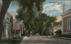 Washington Street from Elm Bath, ME Postcard Postcard Postcard