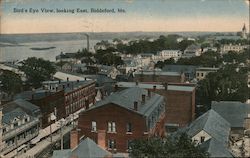 Bird's Eye view looking East - Biddeford, ME Postcard