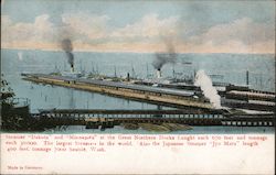 Steamer "Dakata" and "Minnesota" at the Great Northern Docks Postcard