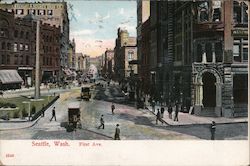 First Ave. Seattle, WA Postcard Postcard Postcard