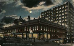 Seattle at Night, The Orpheum Theatre Washington Postcard Postcard Postcard