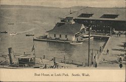 Boat House, at Leshi Park Seattle, WA Postcard Postcard Postcard