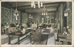 Reading and Writing Room, Hotel Washington Seattle, WA Postcard Postcard Postcard