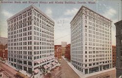 American Bank and Empire Blocks and Alaska Building Postcard