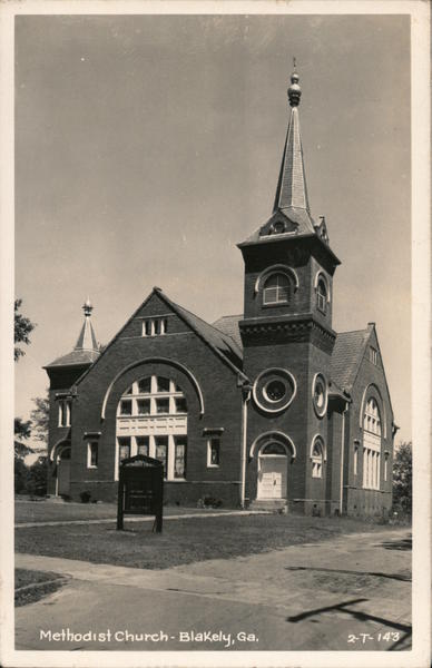 Methodist Church Blakely, GA Postcard