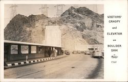 Visitors' Canopy and Elevator on Boulder Dam Postcard