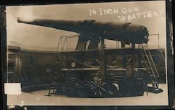 10 inch gun in battery, Fort Casey, Washington Army Postcard Postcard Postcard