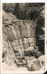 Construction: Boulder Dam July 10th Boulder City, NV Postcard Postcard Postcard