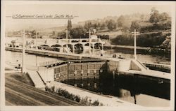 U.S. government canal locks Seattle, WA Postcard Postcard Postcard