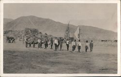 Children, Patriotic Parade Postcard