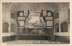 Stage and Interior of the Historic Pipers Opera House Virginia City, NV Postcard Postcard Postcard