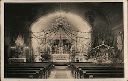 Inside view of a church Postcard