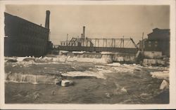 Winter River Scene, January 1917 Sheboygan, WI Postcard Postcard Postcard