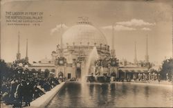 The lagoon in front of the Horticultural Palace Pan-Pac Int. Exposition 1915 Postcard