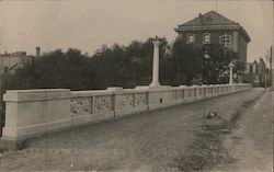 Mill St. Bridge and Gov't Bldg. Fergus Falls, MN Postcard Postcard Postcard