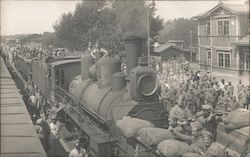 Russian? WWI Soldiers & Steam Train Slovenia/Slovakia? World War I Postcard Postcard Postcard