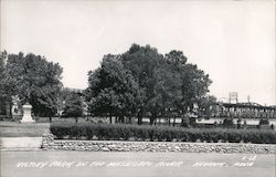 Victory Park on the Mississippi River Postcard