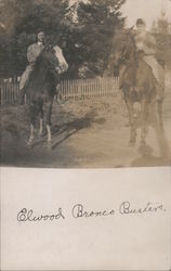 Women on Horseback "Elwood Bronco Busters" Maquoketa, IA Postcard Postcard Postcard