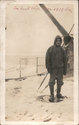 WWI Sailor, On Last trip over 1917 Dec. Postcard