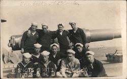 Sailors with Gun on USS St. Louis Battleships Postcard Postcard Postcard