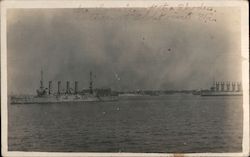 WWI USS St. Louis at Old Point Comfort Virginia Postcard