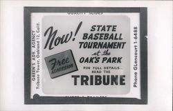 Now! State baseball tournament at the Oak's Park for full details read the Tribune Oakland, CA Postcard Postcard Postcard