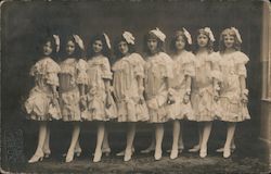 German: Girls in White Dresses Postcard