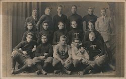 College Football Team "T" Coach Messick Postcard