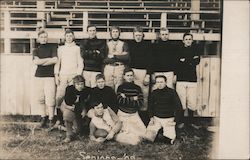 Seniors 1909 Football Team Postcard