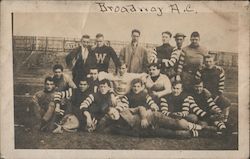 Broadway AC Football Team Postcard Postcard Postcard