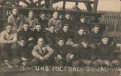 U.H.S. Football Squad 1912 Postcard