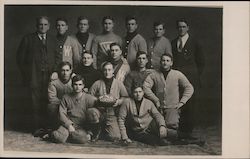 Whitewater Normal School 1909 Football Team University of Wisconsin Postcard