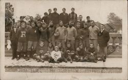 Football Squad West High School 1906 Postcard