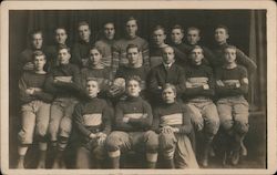 1915 "RHS" Football Team High School Postcard