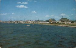 Cottages Along the Bay Front from Yacht Club Postcard