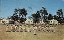 A platoon of paratroopers of the famed 82nd Airborne Division prepares to parade Fort Bragg, NC Postcard Postcard Postcard