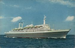 Holland-America Line Flagship Rotterdam Postcard