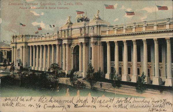 Louisiana Purchase Exposition St Louis 1904 Palace Of Education   Card00042 Fr 