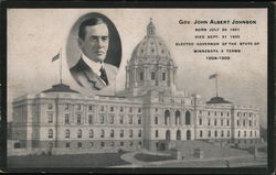 Gov. John Albert johnson Postcard