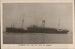 Ellerman City Line. S.S. "City of London" Postcard