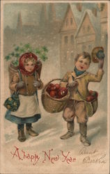 A Happy New Year Children Postcard Postcard Postcard