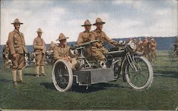 MOTOR CYCLE MACHINE GUN Motorcycles Postcard Postcard Postcard